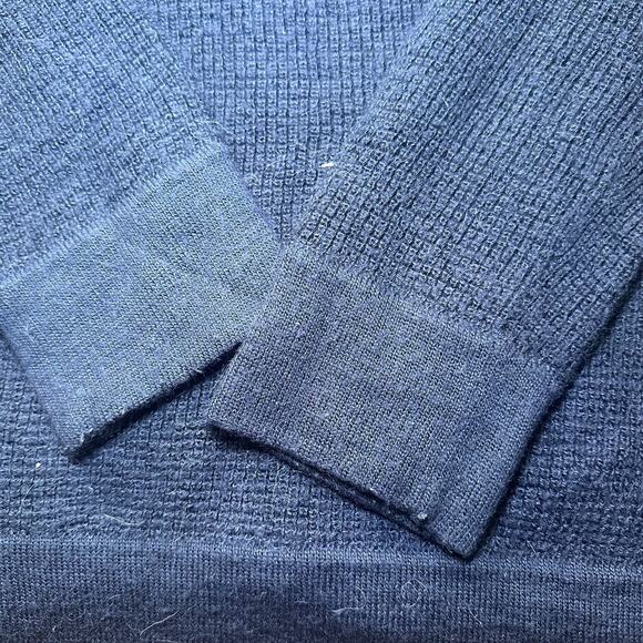 Theory Women’s Blue Merino Wool Alpaca Blend Crewneck Sweater Large Old Money - Picture 7 of 10